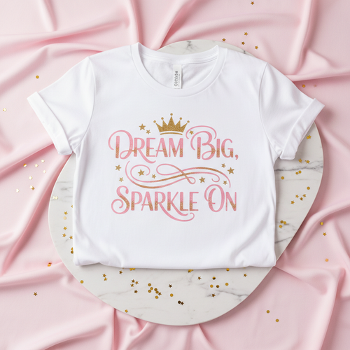 Custom T-Shirt - Baby Pink and Gold